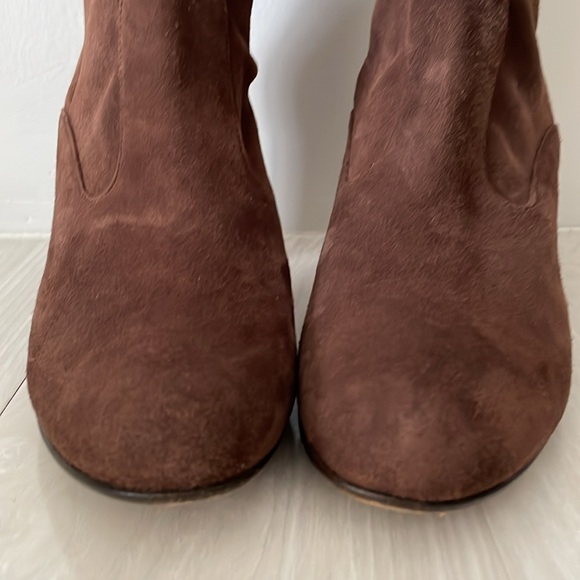 Valentino Brown Stretch Suede Knee Boot - Picture 7 of 12